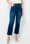 Tiffosi Megan Cropped Flare Jeans, Blue