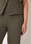 Tiffosi Pull-On Wide Leg Trousers, Green Multi