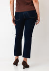 Tiffosi Cropped Flare Jeans, Dark Blue