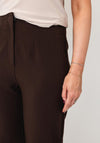 Tiffosi Raven Cropped Straight Leg Trousers, Brown