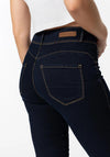 Tiffosi One Size High Rise Skinny Jeans, Dark Blue Denim