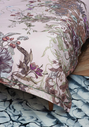 Timorous Beasties Opera Botanica Sateen Duvet Cover Set, Pink