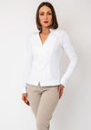 Tinta Zip Down Front Top, White