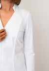 Tinta Zip Down Front Top, White