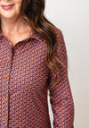 Tinta Gabriella Geo Jersey Shirt, Orange Multi