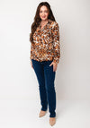 Tinta Monica Animal Blouse, Brown