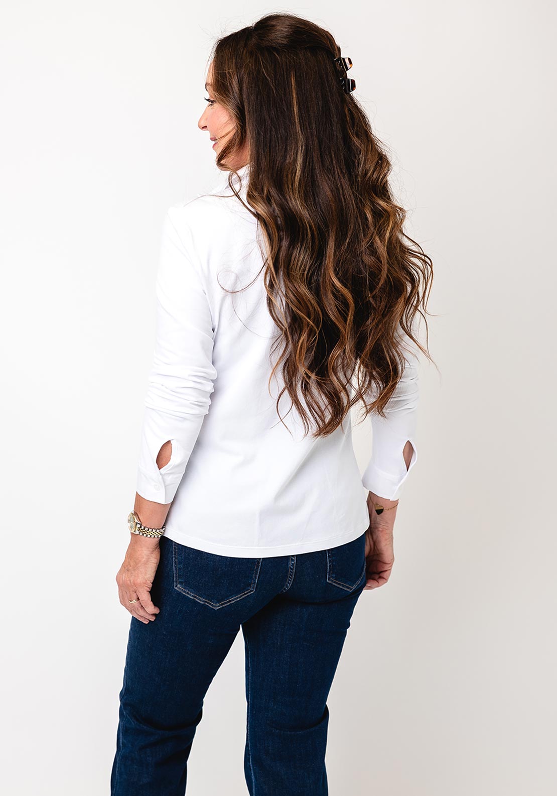 Tinta Embroidered Jersey Contrast Shirt, Pink