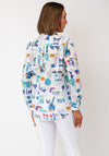 Tinta Sheer Cotton Graphic Print Shirt, Blue