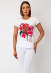 Serafina Collection Graphic Print with Text T-Shirt, White