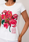 Serafina Collection Graphic Print with Text T-Shirt, White