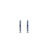 Ti Sento Blue Zirconia Huggie Hoop Earrings, Silver