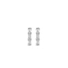 Ti Sento Baguette Zirconia Huggie Hoop Earrings, Silver
