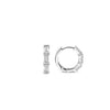Ti Sento Baguette Zirconia Huggie Hoop Earrings, Silver