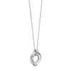Ti Sento Zirconia Stone Trio Ring Necklace, Silver