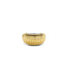 Ti Sento Chunk Ribbed Ring, Gold