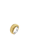 Ti Sento Milano Chunk Ribbed Ring, Gold