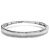 Ti Sento Ribbed Bangle, Silver