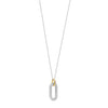 Ti Sento Zirconia Embellished Link Drop Necklace, Gold & Silver