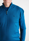 Tom Penn Quarter Zip Sweater, Teal