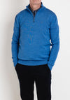 Tom Penn Quarter Zip Knit Sweater, Blue