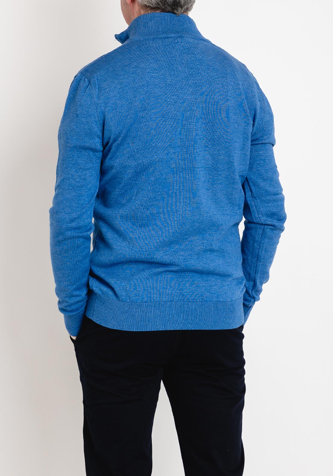 Tom Penn Quarter Zip Knit Sweater, Blue