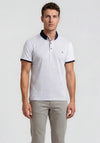 Tom Penn Front Floral Print Polo Shirt, White Multi