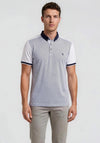 Tom Penn Front Geo Print Polo Shirt, Blue Multi