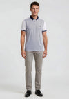 Tom Penn Front Geo Print Polo Shirt, Blue Multi