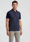 Tom Penn Front Floral Print Polo Shirt, Navy Multi