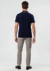 Tom Penn Front Floral Print Polo Shirt, Navy Multi