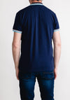 Advise Contrast Collar Polo Shirt, Marine & Blue