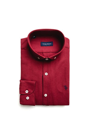 Tom Penn Long Sleeve Shirt, Cherry Red