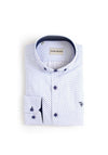 Tom Penn Mirco Geo Print Shirt, White & Blue