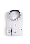 Tom Penn Micro Geo Print Shirt, White & Red