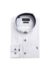 Tom Penn X Print Shirt, White & Navy