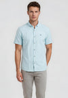Tom Penn Plain Short Sleeve Shirt, Ocean Blue