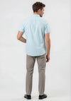 Tom Penn Plain Short Sleeve Shirt, Ocean Blue