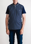 Tom Penn Geometric Dot Print Polo Shirt, Navy