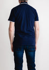 Tom Penn Geometric Dot Print Polo Shirt, Navy