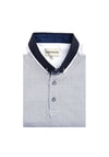 Tom Penn Pattern Polo Shirt, White & Navy
