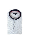 Tom Penn Pattern Polo Shirt, White & Navy