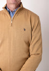 Tom Penn Quarter Zip Sweater, Biscuit