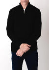 Tom Penn Quarter Zip Sweater, Black