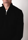Tom Penn Quarter Zip Sweater, Black