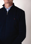 Tom Penn Quarter Zip Sweater, Navy