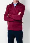 Tom Penn Quarter Zip Sweater, Burgundy