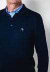 Tom Penn Long Sleeve Polo Shirt, Navy