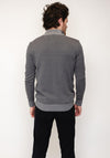 Tom Penn Birdeye Knit Quarter Zip Sweater, Grey
