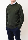 Tom Penn Crew Neck Sweater, Khaki Green