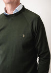 Tom Penn Crew Neck Sweater, Khaki Green